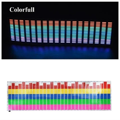 Car Music Rhythm Lamp Windshield LED Sound Activated Equalizer Neon EL Light Music Rhythm Flash Creative Rear Window Sticker DIY Leedoar