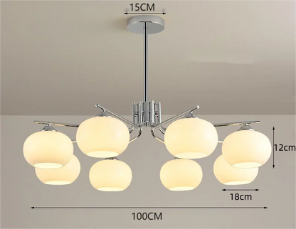 Lustre de bola de vidro para sala de estar e jantar com design nórdico, lustre de cobre luxuoso para sala de estar e sala de jantar 