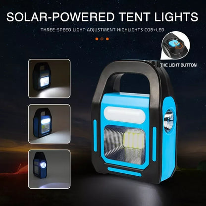 Solar Charger Emergency Light Flashlight Portable LED Rechargeable Multi-Function Highlight Waterproof Camping Light Leedoar