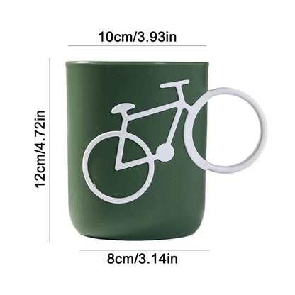 Bike Shape Bathroom Cup Reusable Bathroom Tumblers For Kid Unbreakable Toiletries Toothbrush Cup Washroom Accessories Leedoar