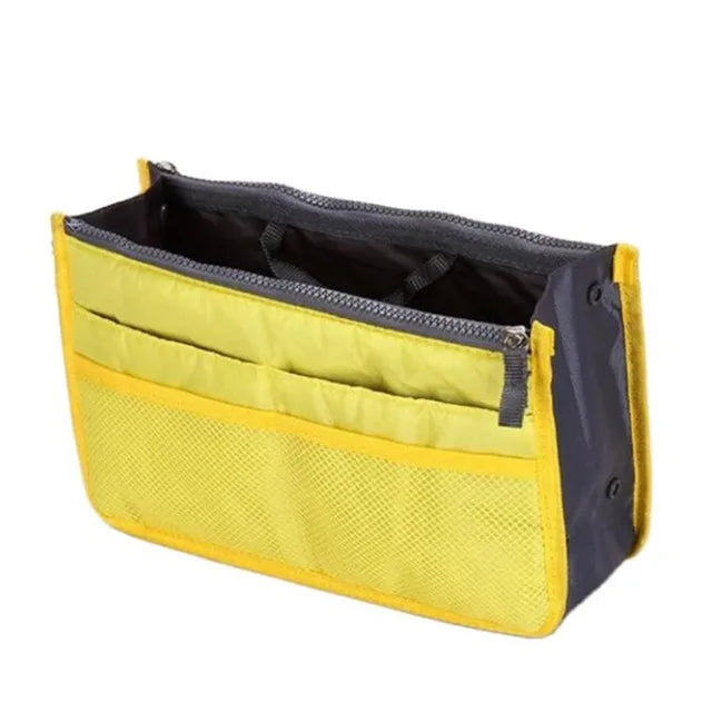 Bolsa de armazenamento de cosméticos de grande capacidade Nylon Inserir organizador de viagem Bolsa de mão Bolsa de cosméticos Bolsa de maquiagem feminina Bolsa de beleza