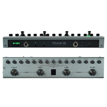 Tanque Recarregável Guitarra Multi-Efeitos Pedal Portátil 36 Presets 9 Slots Pré-amplificador 8 Slots Cab IR 3 Modulação/Delay/Efeitos Reverb 