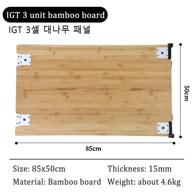 Camping IGT Table Free Combination Table Stainless Steel IGT Accessories Outdoor Portable Folding Aluminium Alloy Table Leedoar