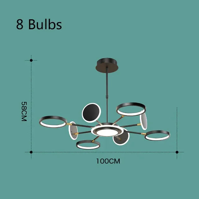 Lustre nórdico pós-moderno de luxo para sala de estar, decoração criativa de luz molecular, iluminação LED para sala de estar e quarto 