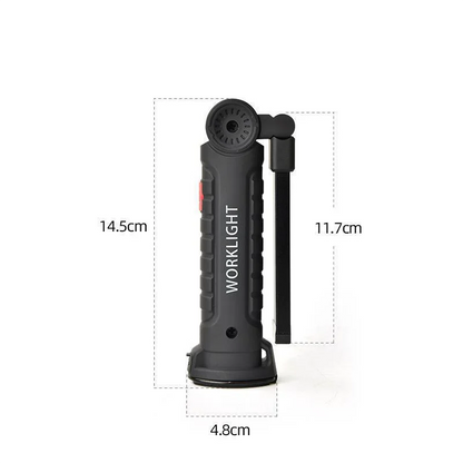 LED Flashlight 5-Mode COB LED Camping Tent Lamp USB Rechargeable Torch Magnetic Working Lights Folding Hook Outdoor Lanterna Leedoar