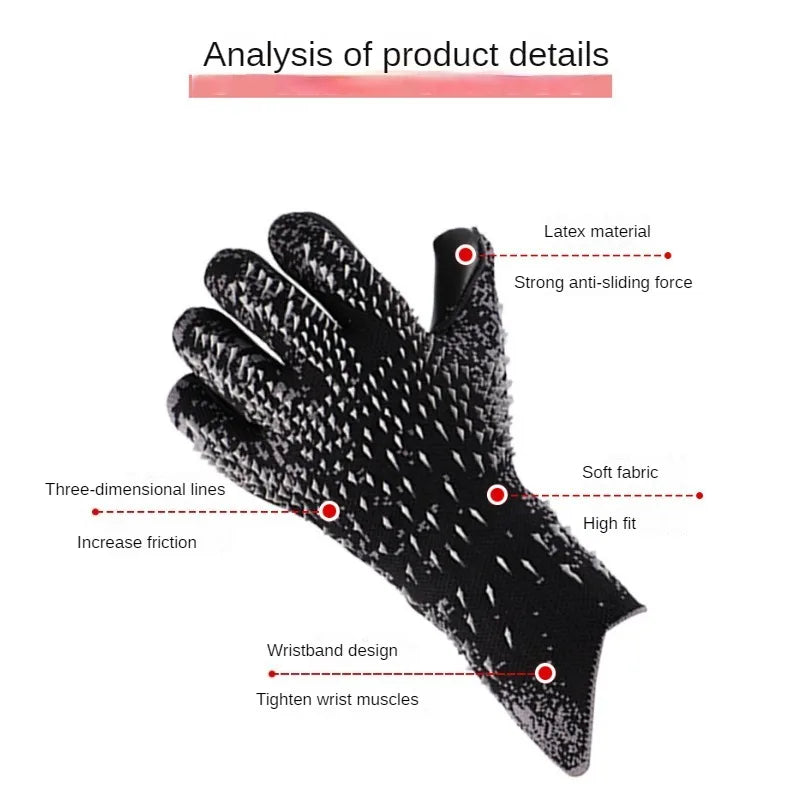 Luvas de goleiro de futebol espessadas proteção profissional de futebol adulto jovem goleiro látex luvas de goleiro de futebol 