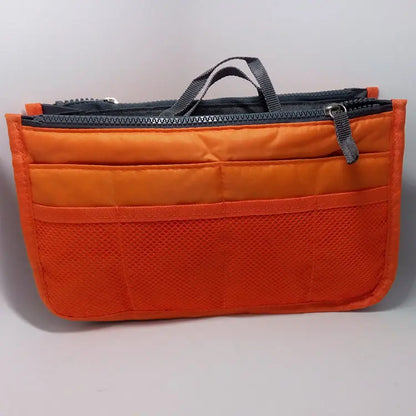 Bolsa de armazenamento de cosméticos de grande capacidade Nylon Inserir organizador de viagem Bolsa de mão Bolsa de cosméticos Bolsa de maquiagem feminina Bolsa de beleza