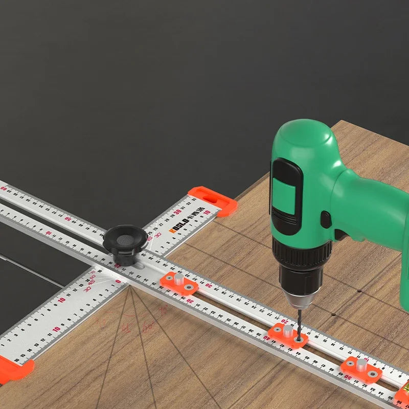 Régua de ângulo de alta precisão de 60 cm, medidor de marcação de desenho de escriba de marcenaria, régua tipo T de corte cruzado, ferramentas de medição 