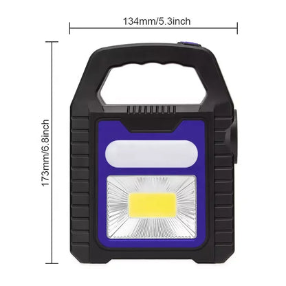 Solar Power Emergency Handheld LED Lamp USB Rechargeable strong Light Searchlight Outdoor Camping Lamp Flashlight Leedoar