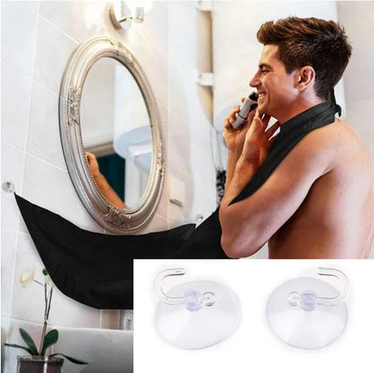 Envoltório de barbear para estilo masculino Avental de barbear com ventosas transparentes Avental de barbear para homens adultos Limpeza de barbeiro Limpeza 