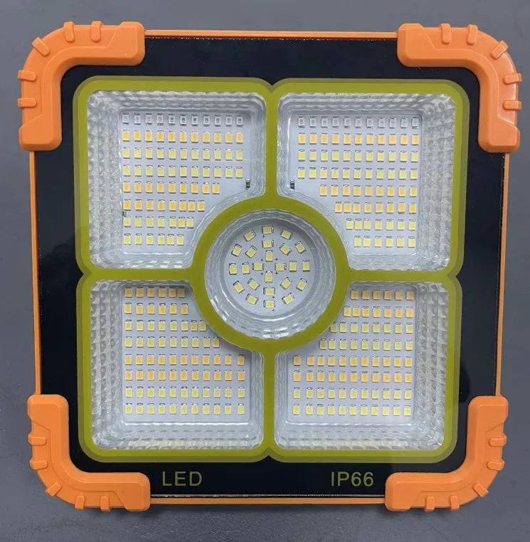 Foco reflector inteligente para estadios de 40 W/60 W/100 W, luz de trabajo para exteriores recargable con superbrillo, luz de inundación LED solar, luz LED para exteriores