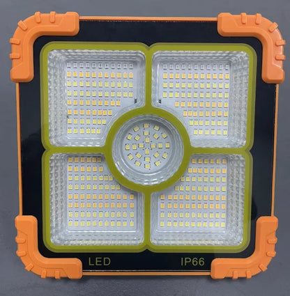 Foco reflector inteligente para estadios de 40 W/60 W/100 W, luz de trabajo para exteriores recargable con superbrillo, luz de inundación LED solar, luz LED para exteriores