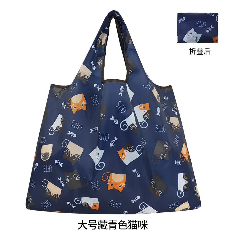 Big Reusable Grocery Bags Large-Capacity Shopping Bags Women's Bags High-Quality Waterproof Handbags Washable Tote Solid Colors Leedoar