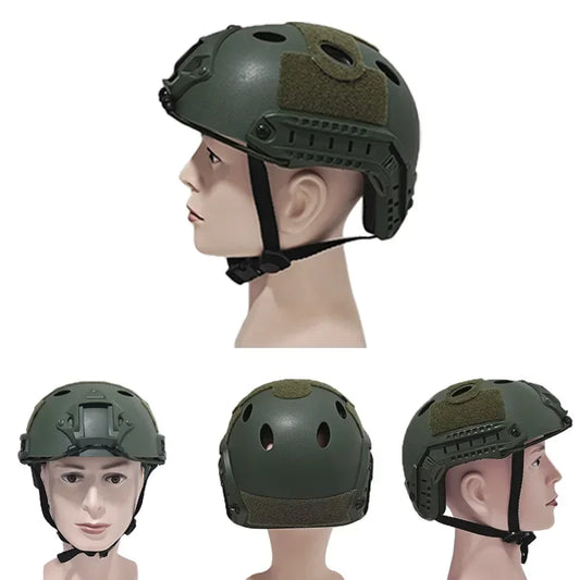 Casco táctico de alta calidad antiimpacto para juegos de guerra de paintball, protector rápido, equipo de conducción militar CS SWAT 