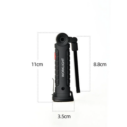 LED Flashlight 5-Mode COB LED Camping Tent Lamp USB Rechargeable Torch Magnetic Working Lights Folding Hook Outdoor Lanterna Leedoar