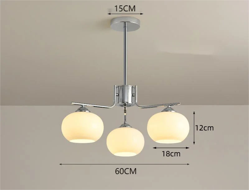 Lustre de bola de vidro para sala de estar e jantar com design nórdico, lustre de cobre luxuoso para sala de estar e sala de jantar 