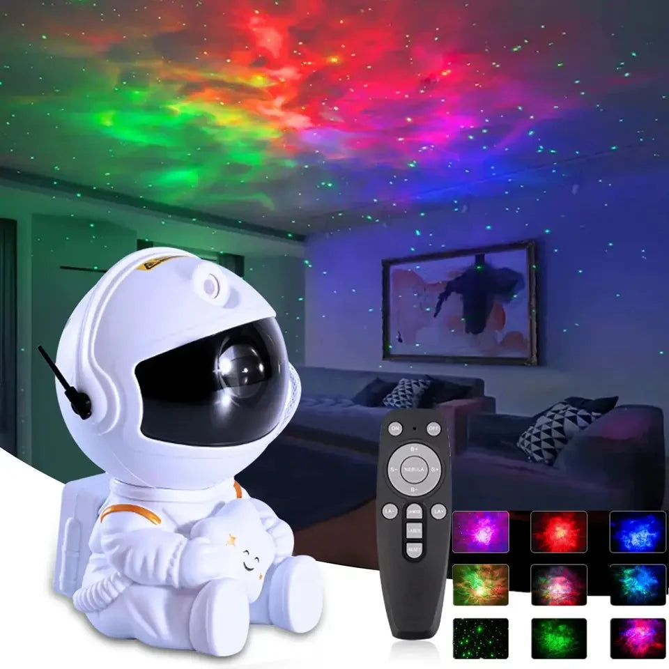 Astronaut Galaxy Projector Starry Sky Star Projector Kids Night Light for Bedroom Room Decor Decorative Lamp Nightlights Gifts Leedoar