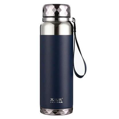 1L 316 Stainless Steel Thermos Bottle 24-hour Thermal cup portable tumbler Large capacity Diamond lid Flask Leedoar