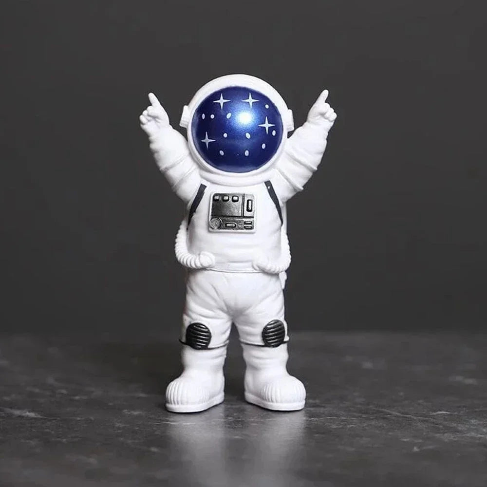 4 pcs Astronaut Figure Statue Figurine Spaceman Sculpture Educational Toy Desktop Home Decoration Astronaut Model For Kids Gift Leedoar