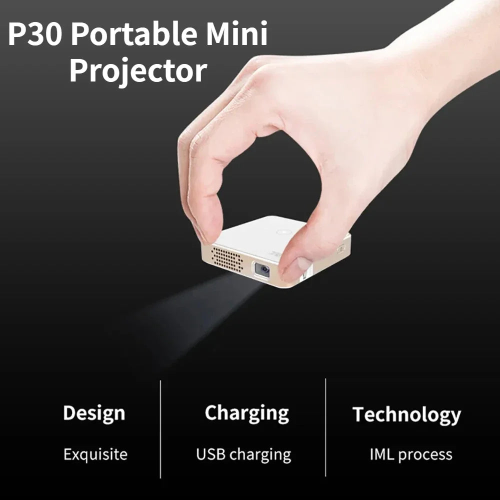 2023 New P30 DLP Mini Portable Projector 1080p Home Cinema TV Proyector LED Video Beamer For Outdoor Support USB Micro SDK Leedoar