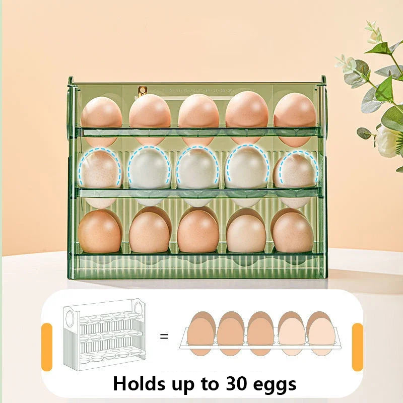 Egg Storage Box Refrigerator Organizer Food Containers Egg Fresh-keeping Case Holder Tray Dispenser Kitchen Storage Boxes Leedoar