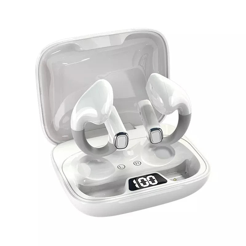 BT500 New Wireless TWS Earphones Business Bluetooth Headset Power Smart Screen Digital Display Long Endurance 5.3 Sports Hanging Leedoar