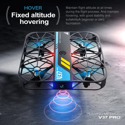 4D-V37 Mini Pocket Drone Altitude Hover Aerial Photograph 2.4G WiFi HD Image Transmission FPV RC Quadcopter Drone with 4K Camera Leedoar