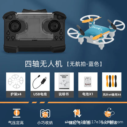 HC723 Mini Drone 2.4G Remote Control Quadcopter USB Charging Light Aerial Photography Fixed Height Aerobatic Tumbling Quadcopter Leedoar