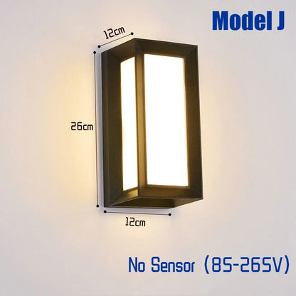 Led Outdoor Lighting Nordic minimalism Waterproof IP65 Motion Sensor Porch Lights Balcony Garden Led Outdoor Wall Light Leedoar