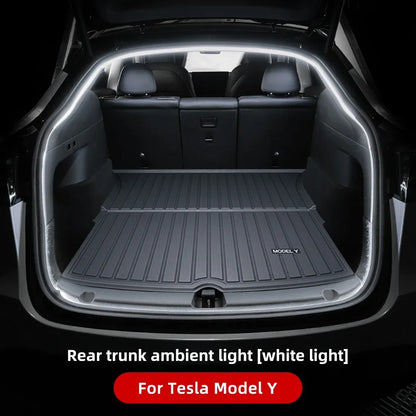 Suitable for Tesla Model Front and Rear Trunk Ambient Lighting Welcome Decoration Interior Modification Accessorie Brighten LED Leedoar