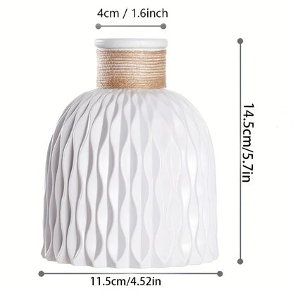 Modern Flower Vase Unbreakable Water Ripple Plastic Vase Nordic Style Living Room Desktop Decoration Ornament Art Home Decor Leedoar