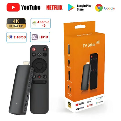 D6 Android TV Stick Allwinner H313 Type C 4K 2GB RAM 16GB ROM UHD 2.4/5.8G WiFi Android 10 H.265 Smart Sticks Android TV Stick Leedoar