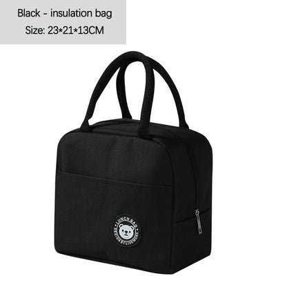 Bolsa de almoço de alumínio com isolamento unissex, bolsa de viagem portátil para almoço, bolsa de almoço simples e espessada, bolsa de lancheira da moda