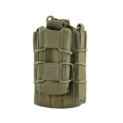 Military Molle System Magazine Bag M4 AR15 AK Universal Fast Double Deck Magazine Holster Nylon Tactical Airsoft Accessories Leedoar