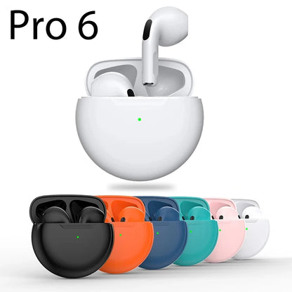 2022 PRO 6 TWS Bluetooth Earphone Wireless Headset Earbuds Headphone Sport Games Music for Smart Phone Iphone KW-01 X15 366 5220 Leedoar