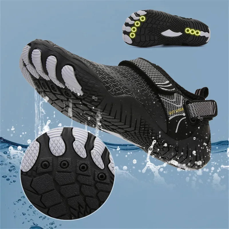 Water Shoes Men Women Beach Aqua Shoes Quick Dry Children Barefoot Upstream Hiking Parent-Child Wading Sneakers Swimming Shoes Leedoar