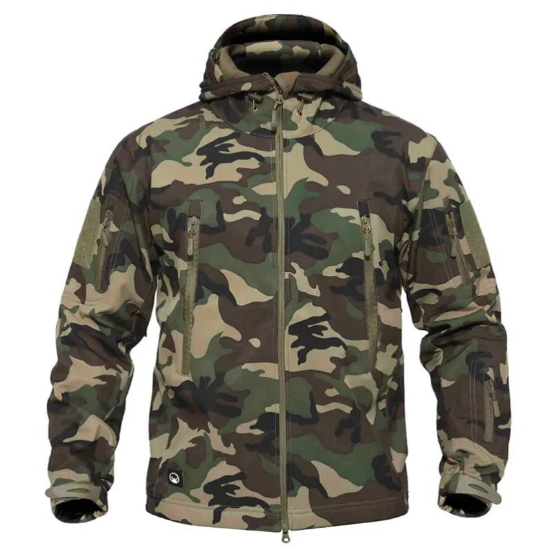 Chaqueta táctica militar de invierno para hombre, ropa de camuflaje CP del ejército, Airsoft, impermeable, cortavientos, abrigo de bombardero polar multicámara para hombre