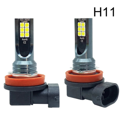 2Pcs LED Headlight H1 H3 H4 H7 H8 H10 H11 H16 Car Fog Light Bulbs 9005 9006 Auto Driving Running Lamps 2000LM 110W 12V Leedoar