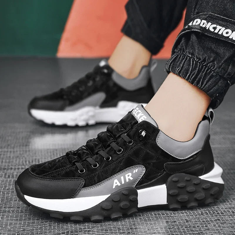 White Casual Sport Fashion Shoes Men Running Shoes Breathable Sneakers Wearable Rubber Sneakers Male Jogging Athletic Shoe Hombr Leedoar