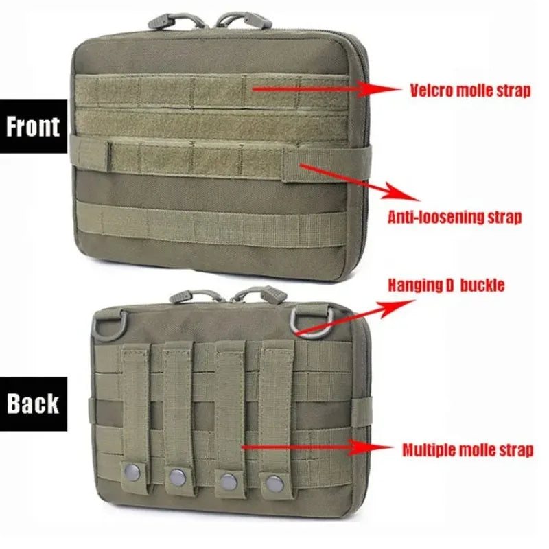 Tactical Molle Military Medical First Aid Kit Multifunctional Camping Hiking Hunting Backpack Accessories Nylon Tool Bag Leedoar