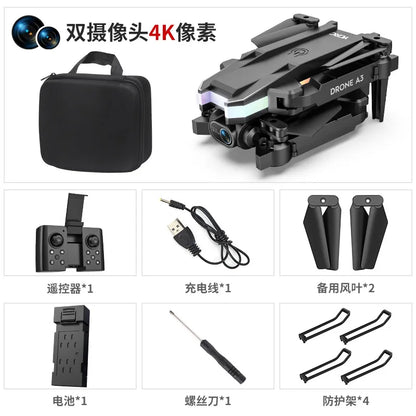 A3 Dropshipping 360 Degree 4k High-definition Rotating Remote Control Folding Drones Outdoor Aerial Photography Shooting UAV Leedoar