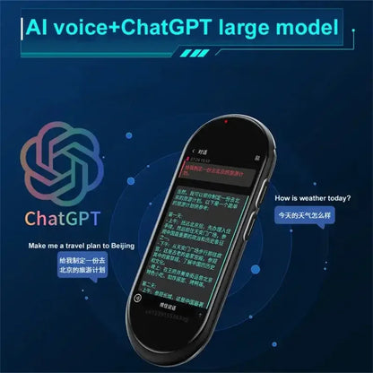 A10 Voice Translator 4.1 polegadas Chat GPT Multi-idioma 4G SIM Dispositivo de tradução inteligente em tempo real para viagens globais Aprendiz 