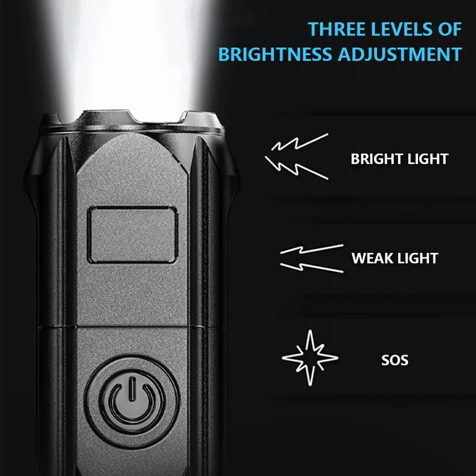 622A 622E Hand LED Torch Light Outdoor 1000 Lumen USB Charging Waterproof LED Zoom  Camping Flashlight  COB Sidelight Leedoar