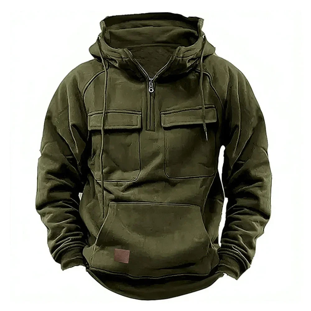 US Tactical Polar Fleece Military Warm Windproof Hiking Jackets Sweater Hood Men's Hooded Thickened Thermostatic Outdoor Sports Leedoar