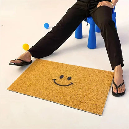 PVC Household Anti Slip Steel Wire Ring Foot Mat Entrance Door Kitchen Decoration Carpet Non Fading Non Cutting Bathroom Carpet Leedoar