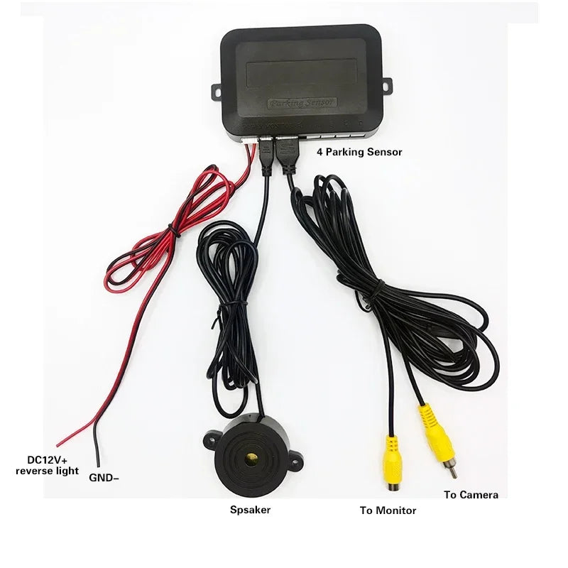 Car Reverse Backup Radar Assistance Auto Monitor Digital Display for Monitor Camera System Ralarm RadarVideo Parking Sensor Kit Leedoar