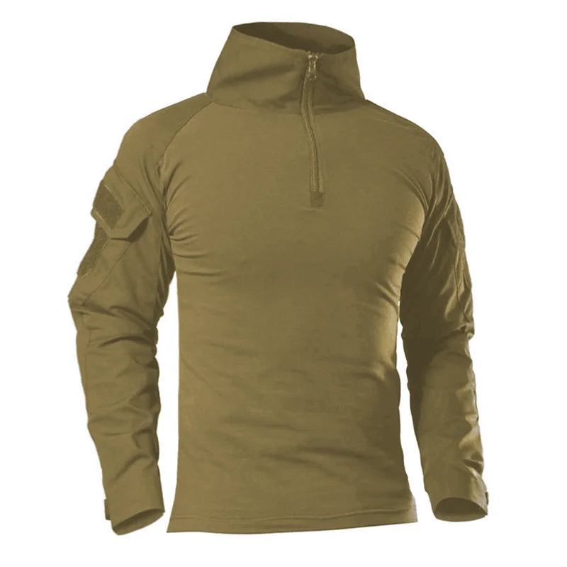 Camisetas de senderismo y deportes al aire libre para hombre, camisetas de combate Softair, militares, ejército, Multicam, CP, camuflaje, caza, escalada, ropa táctica 