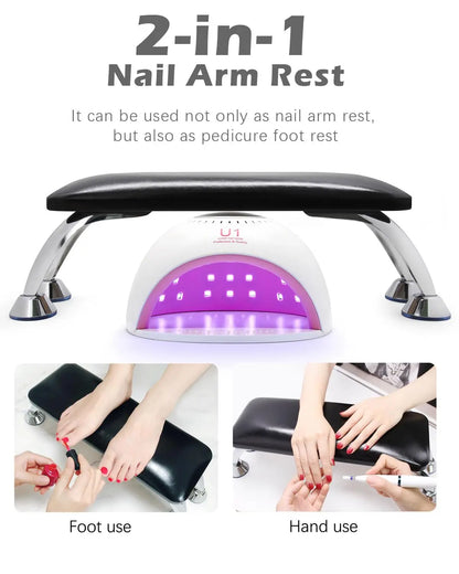 Nail Tech Professional Big Arm Rest Cushion Manicure Hand Spa Salon Pillow Stand for Comfortable Nail Hand Feet and Leg Support Leedoar