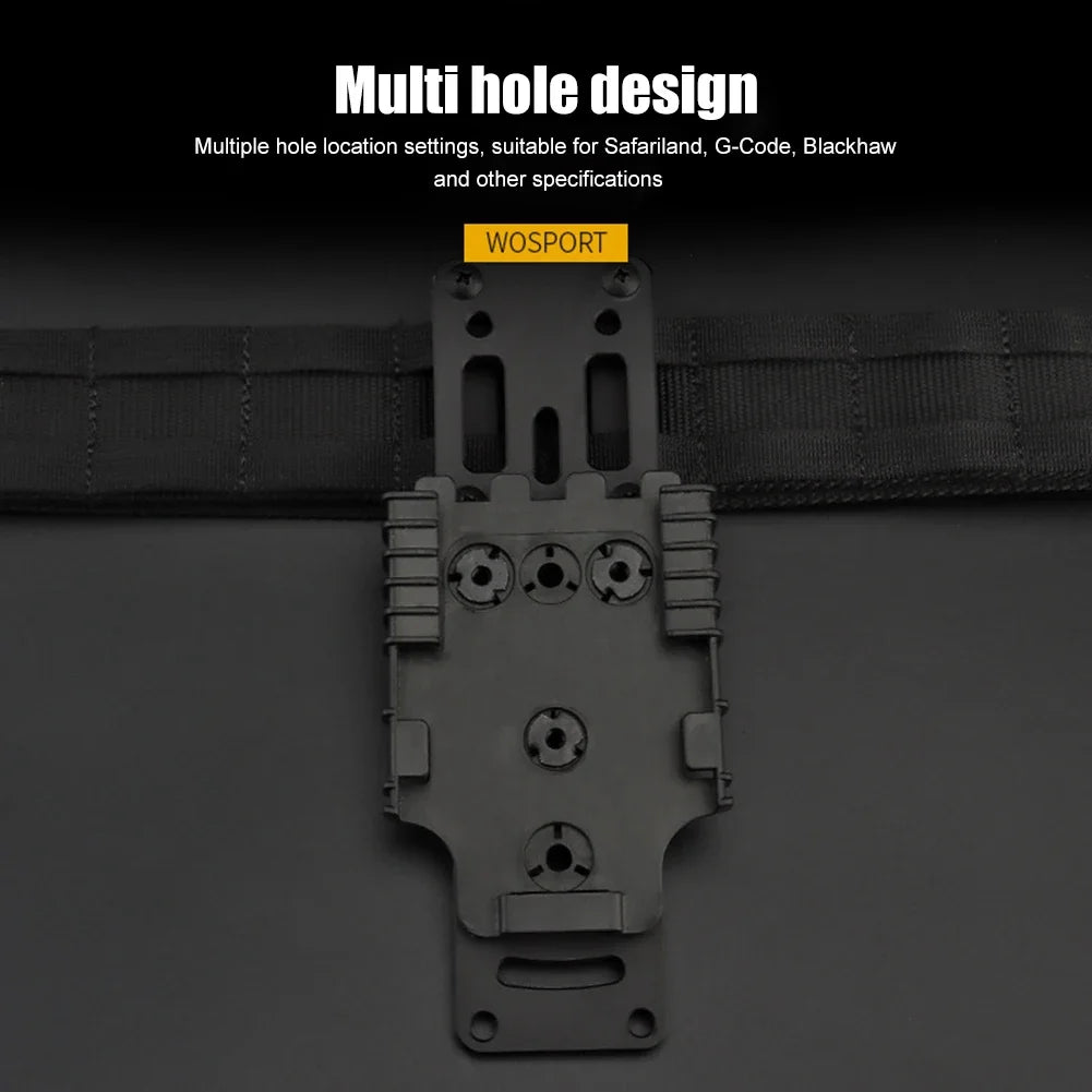 Tactical Modular Holster Adaptor MHA Mil-spec Aluminum Alloy Mid Ride Battel Belt Loop Quick Locking System Platform Hunting Leedoar