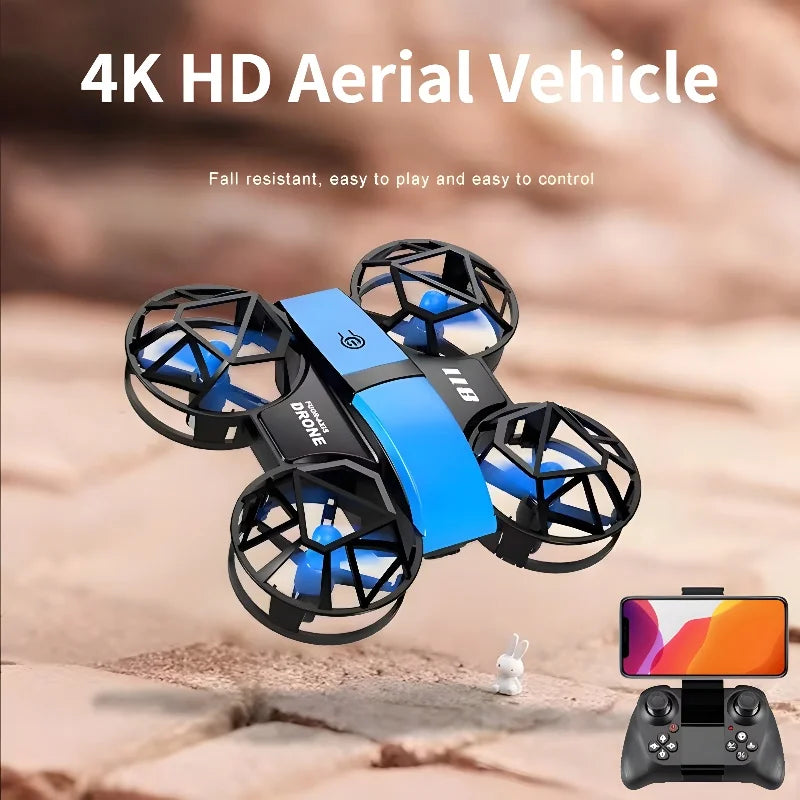 RH821 Flip Mini RC 3D Flip 4KHD Drone Helicopter Altitude Hold 2.4G 4 Axis Remote Control Quadcopter Kids Toy UAV With Lights Leedoar